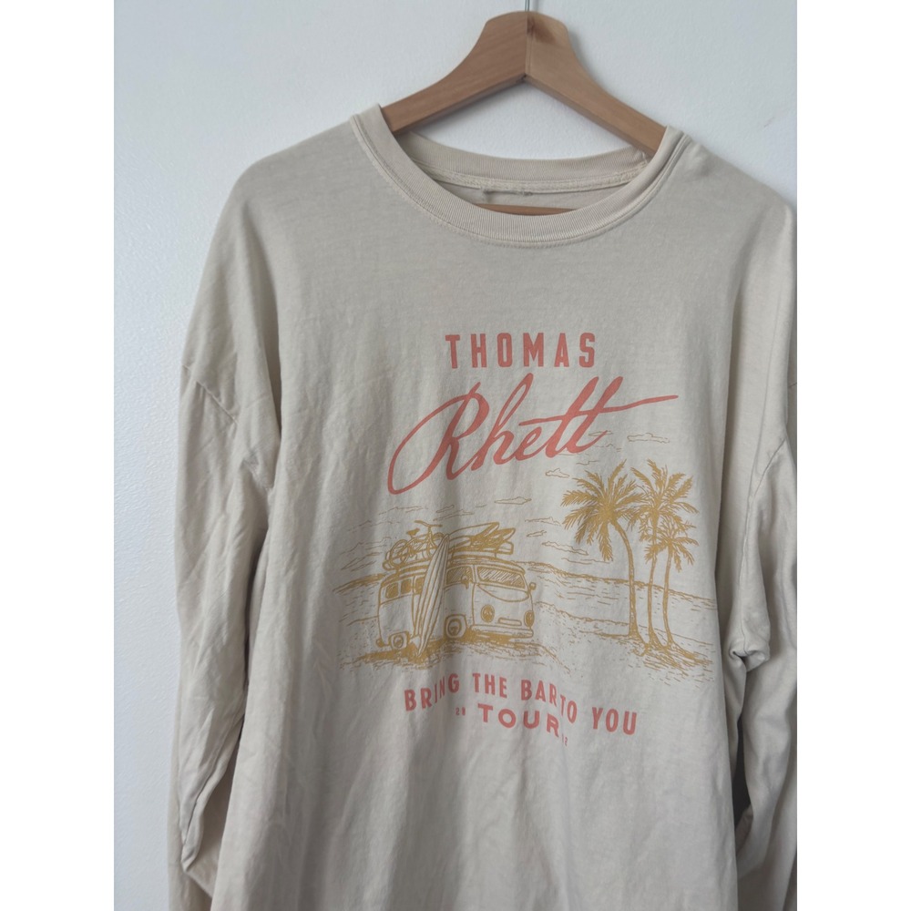 Thomas Rhett 2022 Tour Long Sleeve Shirt – Beige – 2X - Picture 2 of 4